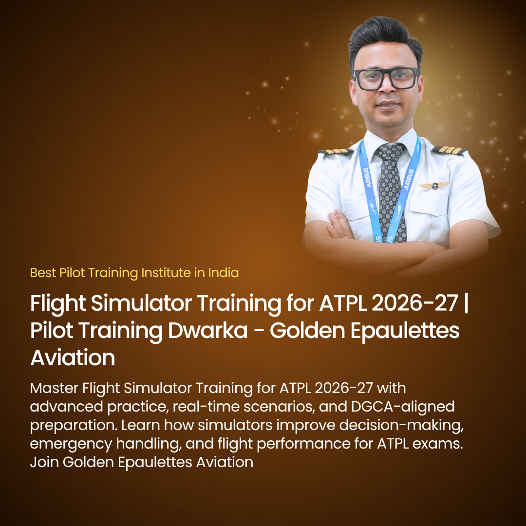 Flight Simulator Training for ATPL 2026-27 | Pilot Training Dwarka - Golden Epaulettes Aviation